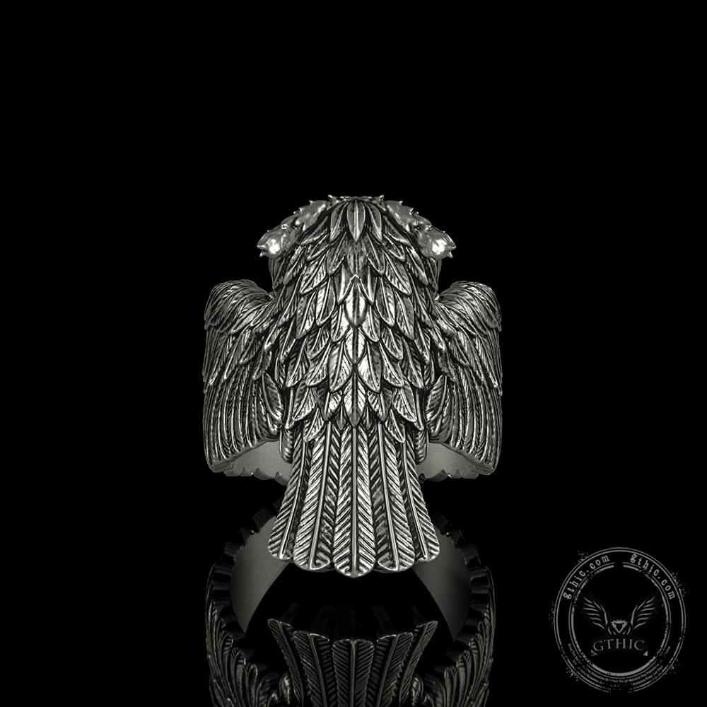 Flying Owl Sterling Silver Ring | Gthic.com