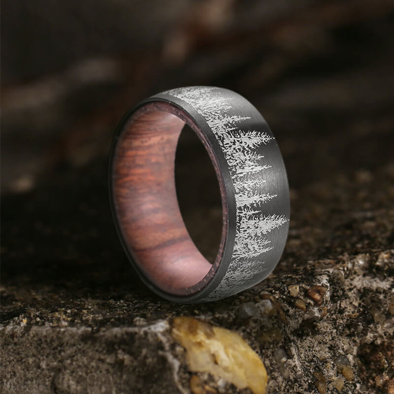 Forest Stainless Steel Wood Ring | Gthic.com