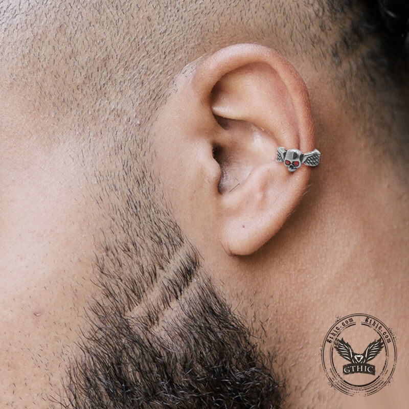 Free Soul Stainless Steel Biker Ear Clips | Gthic.com