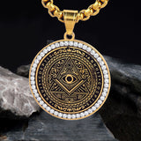 Freemason All-seeing Eye Stainless Steel Pendant01 | Gthic.com