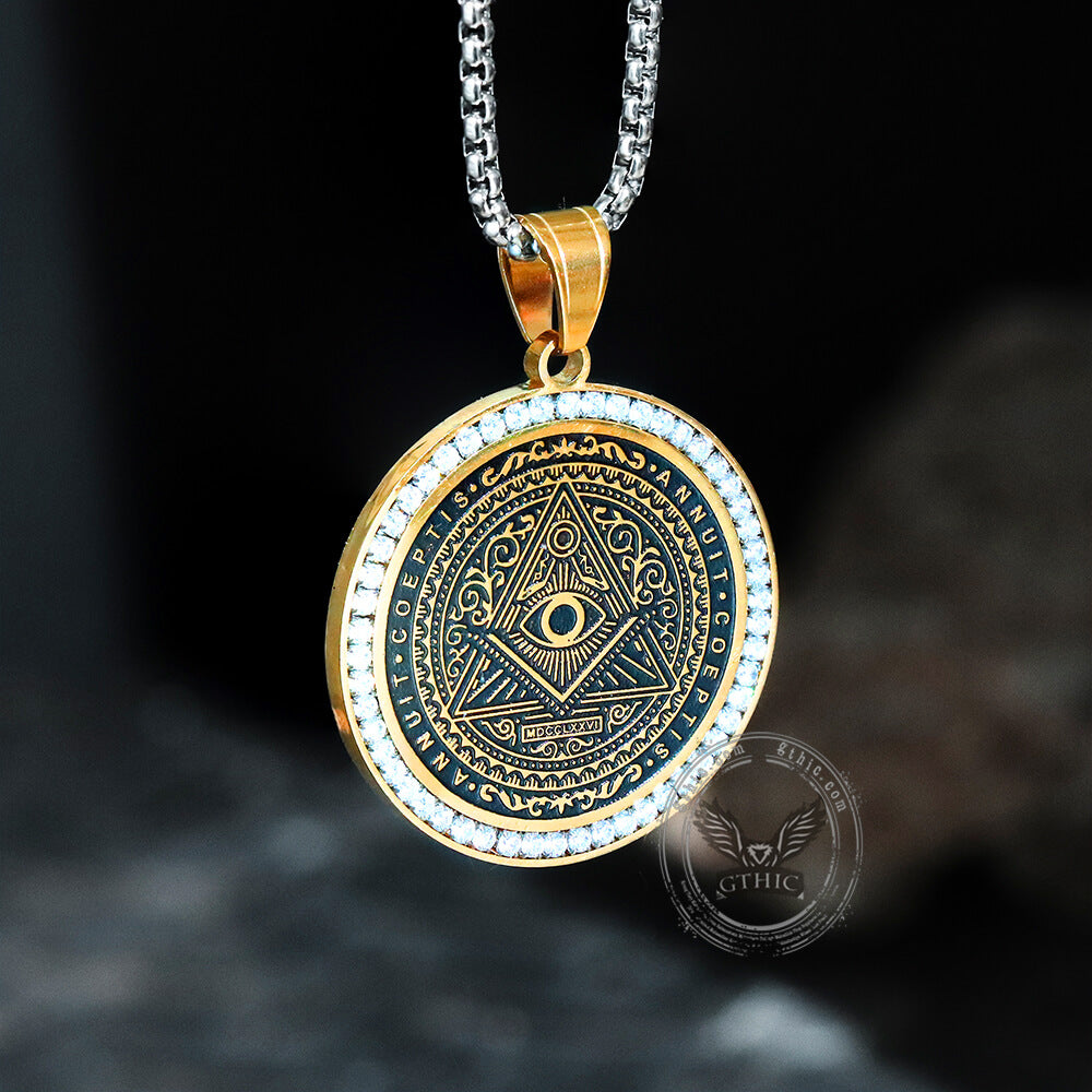 Freemason All-seeing Eye Stainless Steel Pendant | Gthic.com