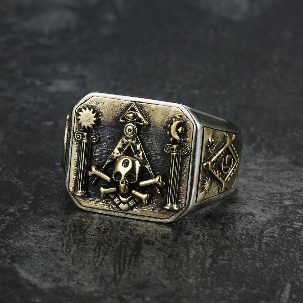 Masonic Rings - Blue Lodge Masonic Ring 0.925 Silver