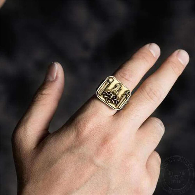 Anello Massonico D'argento|Anelli Da Uomo Di Alta Qualità - Foto 3