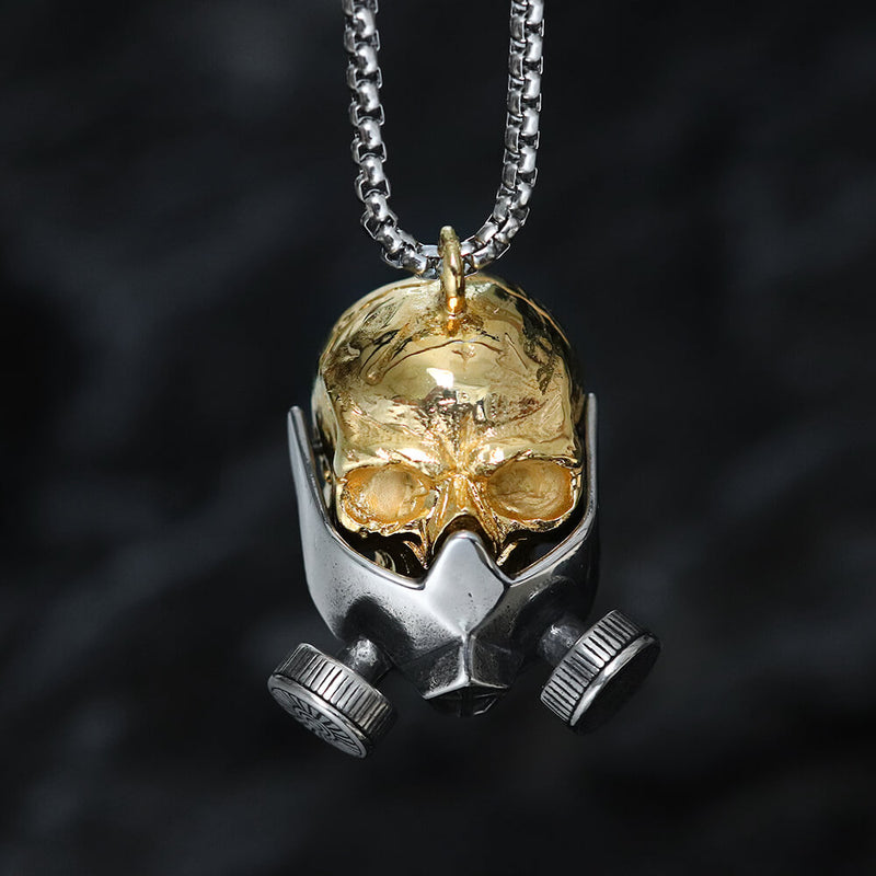 Gas Mask Skull Stainless Steel Pendant03 | Gthic.com