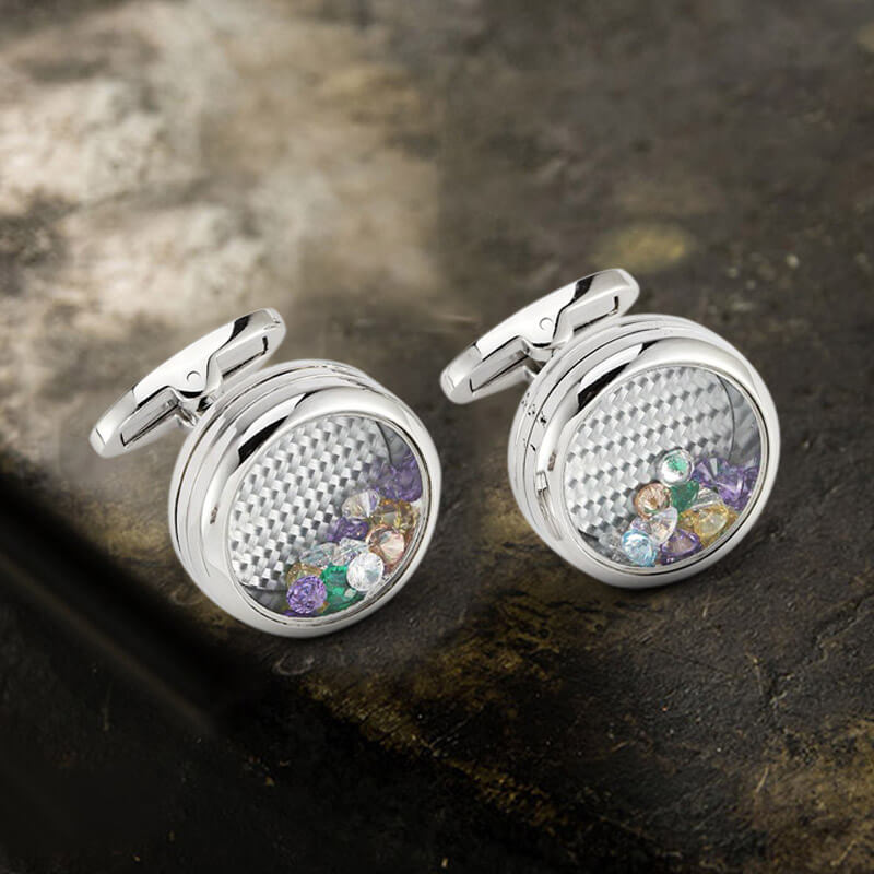 Gentleman Zircon Brass Cufflinks | Gthic.com