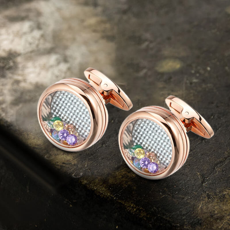 Gentleman Zircon Brass Cufflinks | Gthic.com