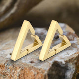 Geometric Triangle Stainless Steel Ear Clips | Gthic.com
