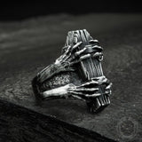 Ghost Claw Coffin Stainless Steel Ring