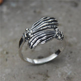 Ghost Claw Sterling Silver Skull Ring 01 | Gthic.com