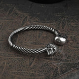Ghost Head Stainless Steel Opening Bracelet | Gthic.com