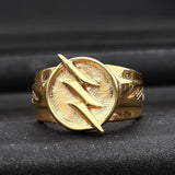 Gold Lightning Stainless Steel Ring