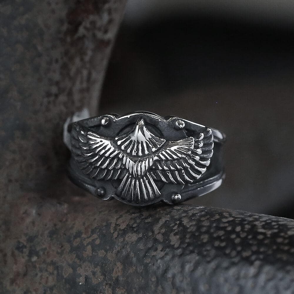 Goshawk Stainless Steel Ring | Gthic.com