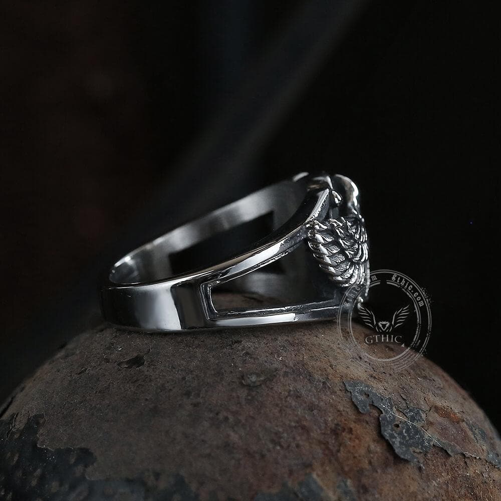 Goshawk Stainless Steel Ring | Gthic.com