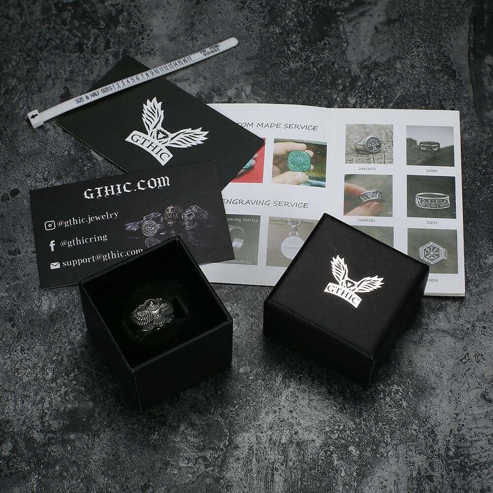 Goshawk Stainless Steel Eagle Ring