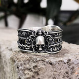 Goth Skull Sterling Silver Ring | Gthic.com
