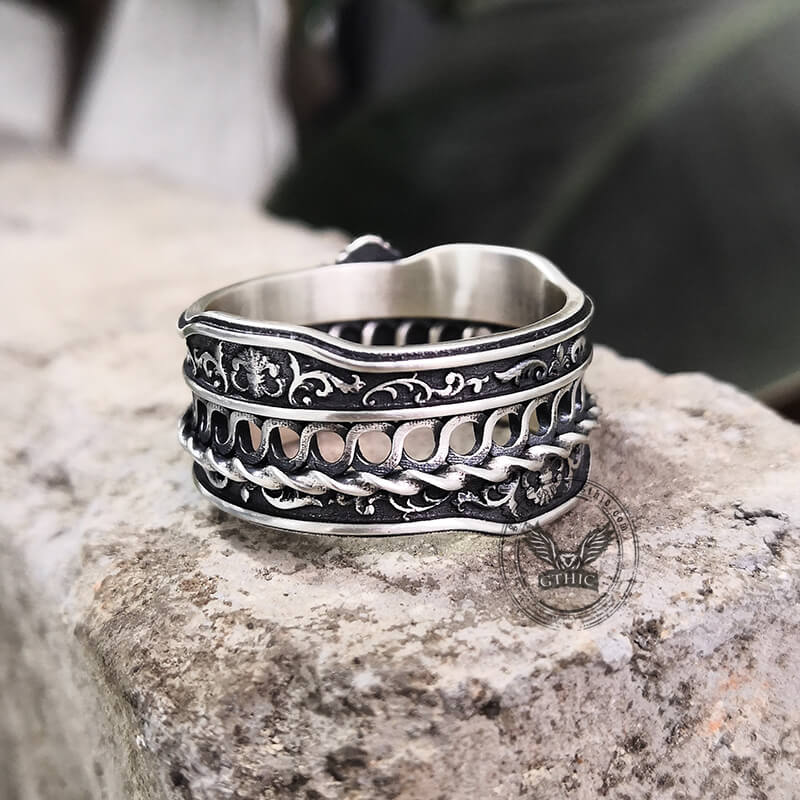 Goth Totenkopf Sterling Silber Ring