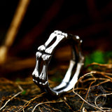 Gothic Bone Stainless Steel Skull Ring 04 | Gthic.com