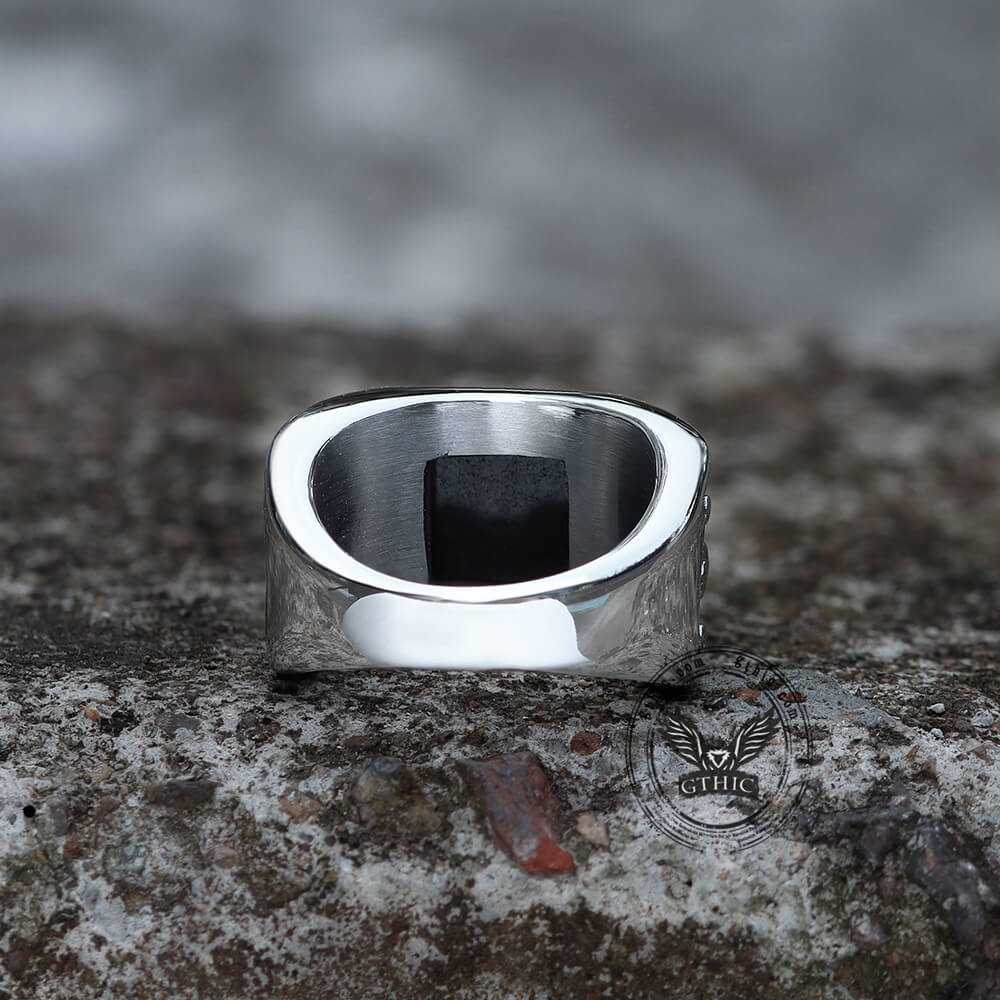 Gothic Cross Fleury Stainless Steel CZ Ring – GTHIC