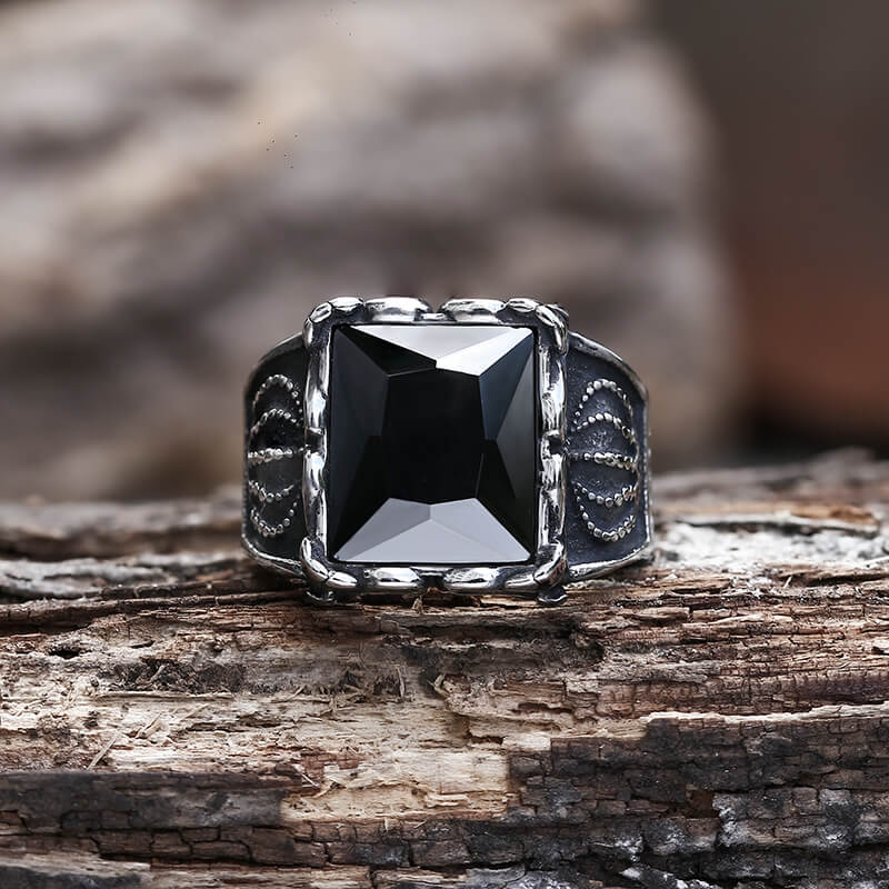 Gothic Crown Stainless Steel CZ Ring – GTHIC