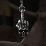 Gothic Dark Rock Stainless Steel Skull Necklace 02 | Gthic.com