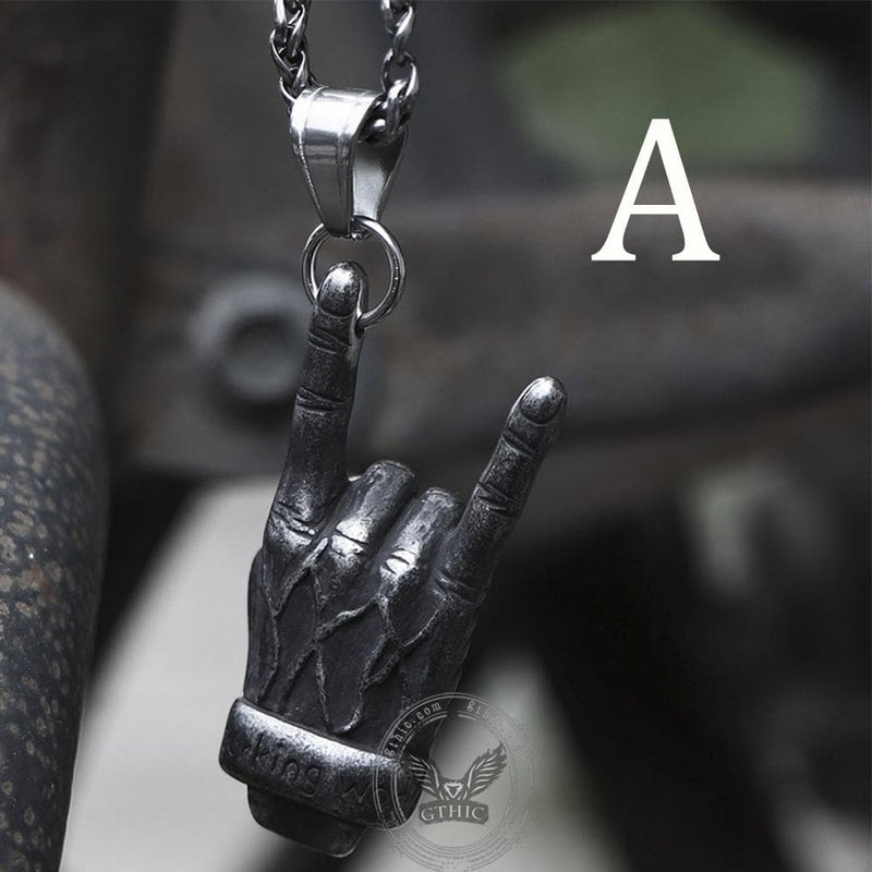 Gothic Dark Rock Stainless Steel Skull Necklace 03 | Gthic.com
