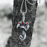 Gothic Dragon Sword Pure Tin Necklace | Gthic.com