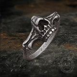 Gothic Ferocious Skull Stainless Steel Ring | Gthic.com