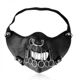Gothic Iron Ring Leather Half Facemask03 | Gthic.com