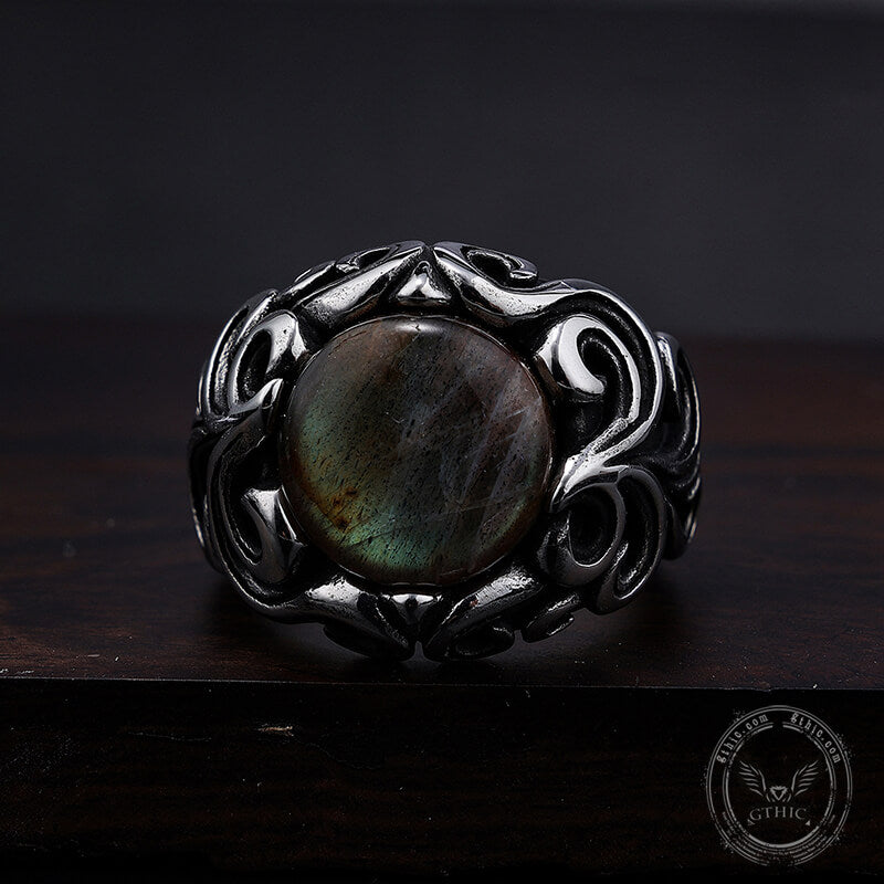 Gothic Moonstone Stainless Steel Ring | Gthic.com