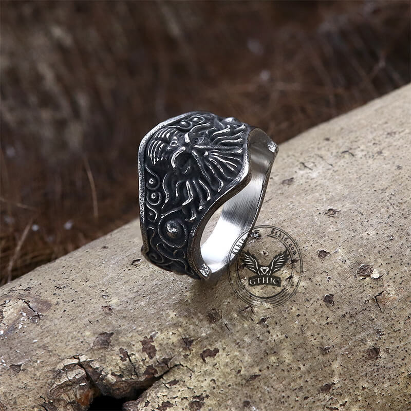 Gothic Octopus Stainless Steel Cthulhu Ring | Gthic.com