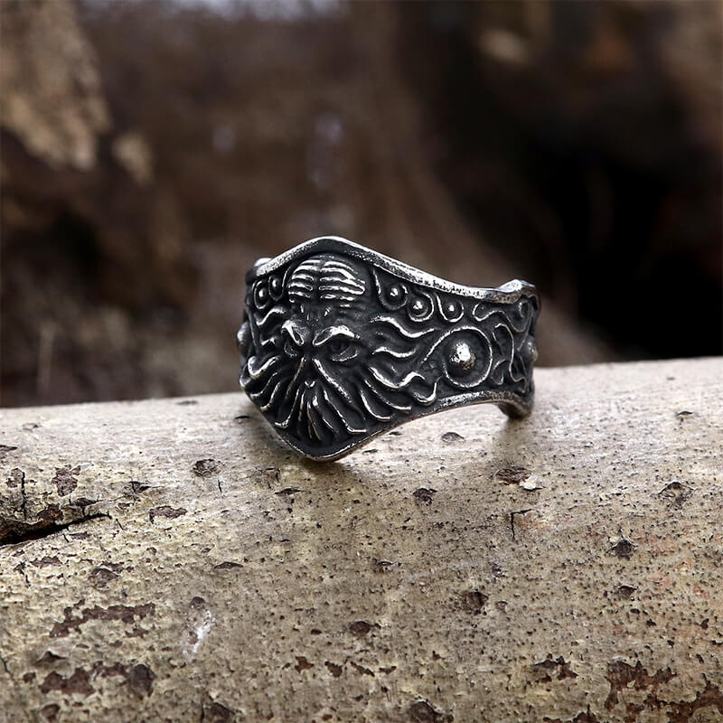 Gothic Octopus Stainless Steel Cthulhu Ring | Gthic.com
