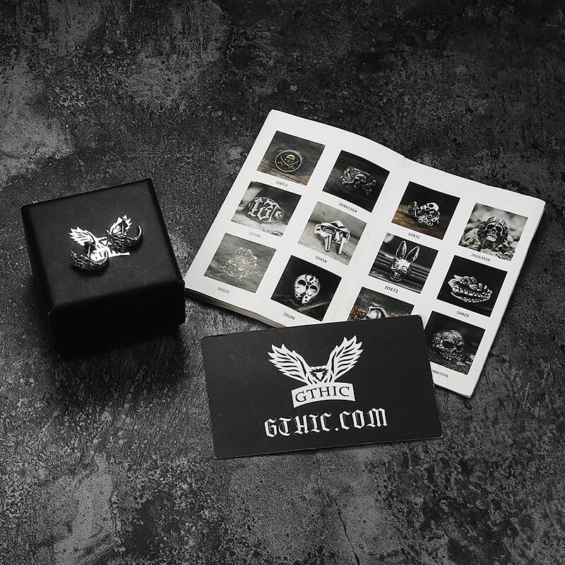 Gothic Skull Hand Bone Sterling Silver Stud Earrings