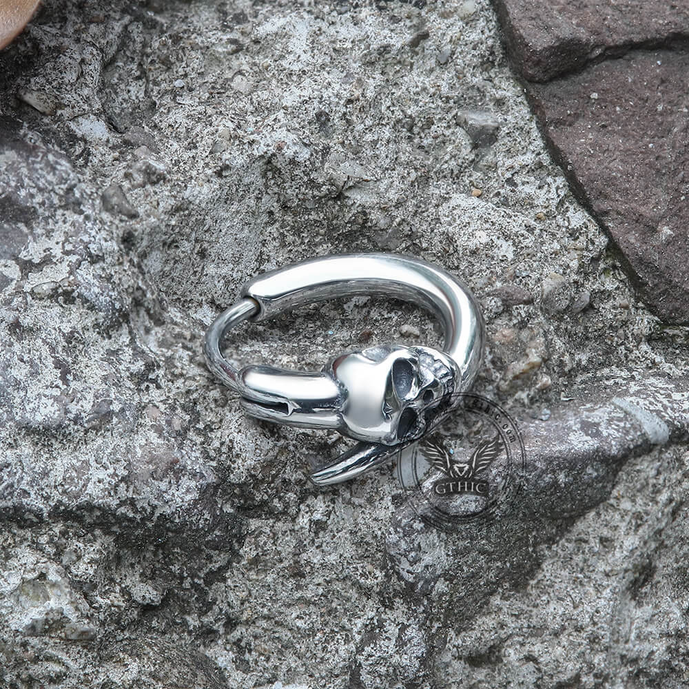 Gothic Skull Stainless Steel Earrings 04 | Gthic.coms