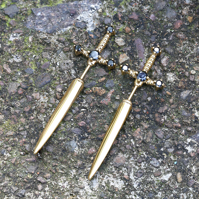 Gothic Sword Sterling Silver Stud Earring – GTHIC