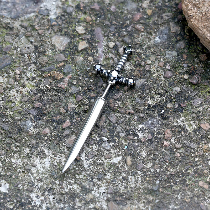 Gothic Sword Stainless Steel Stud Earrings | Gthic.com