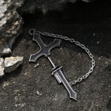 Gothic Sword Sterling Silver Stud Earring 01 | Gthic.com