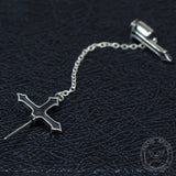 Gothic Sword Sterling Silver Stud Earring 03 | Gthic.com