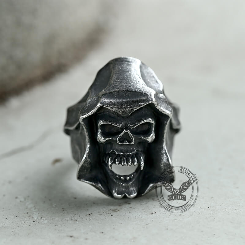 Gothic The Death Skull Stainless Steel Ring | Gthic.com