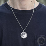 Gothic Yin Yang Mandala Stainless Steel Necklace