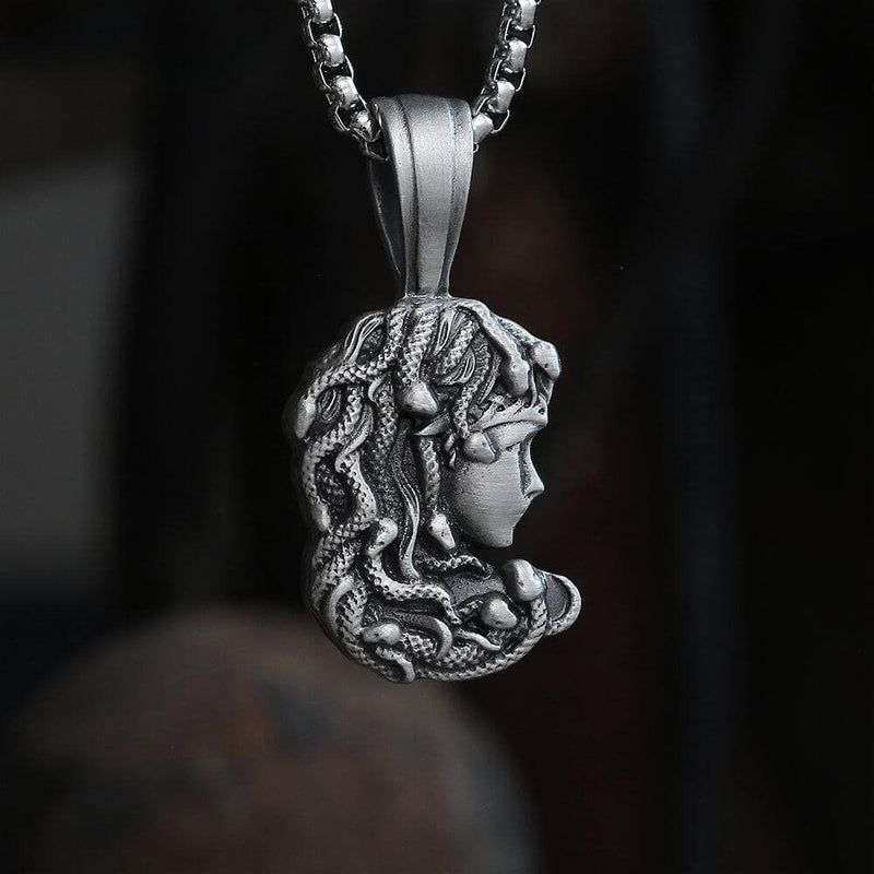 Greek Mythology Medusa Pure Tin Necklace 01 | Gthic.com 