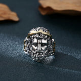 Greek Mythology Zeus Head Sterling Silver Open Ring