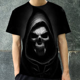 Grim Reaper Polyester Hoodie Skull T-shirt