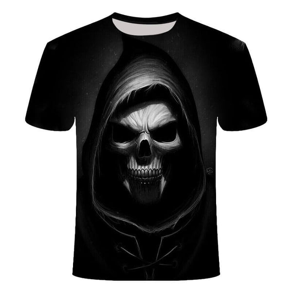 Grim Reaper Polyester Hoodie Skull T-shirt | Gthic.com