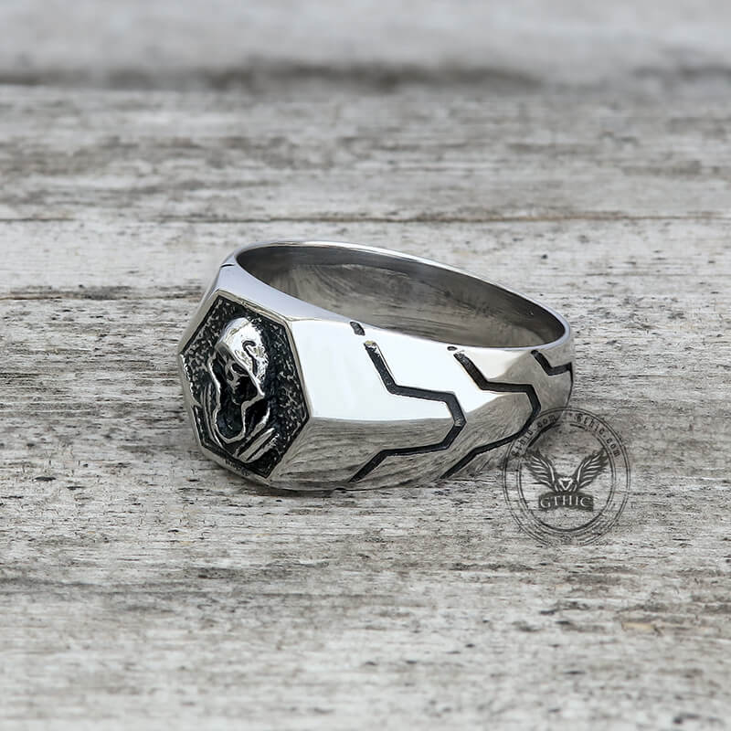 Grim Reaper Skull Stainless Steel Men’s Ring | Gthic.com