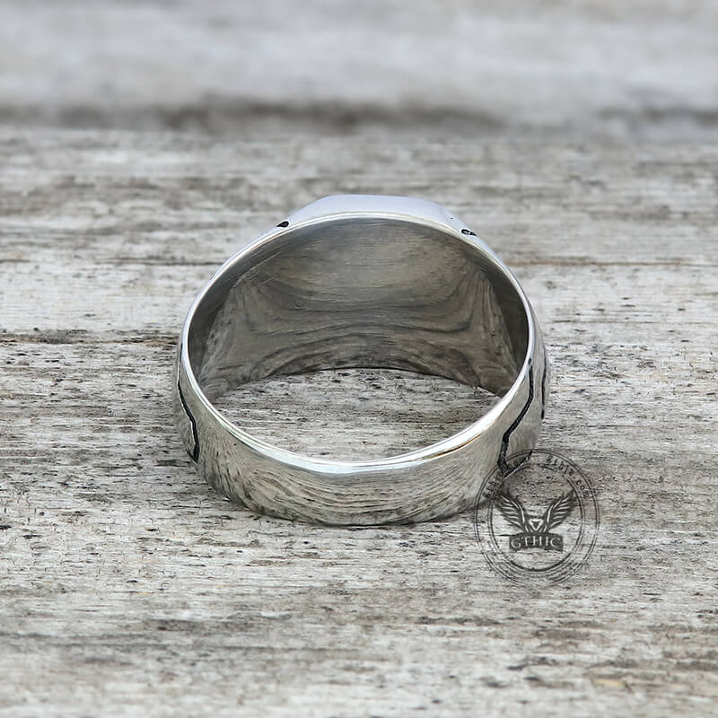 Bague pour homme en acier inoxydable tête de mort Grim Reaper