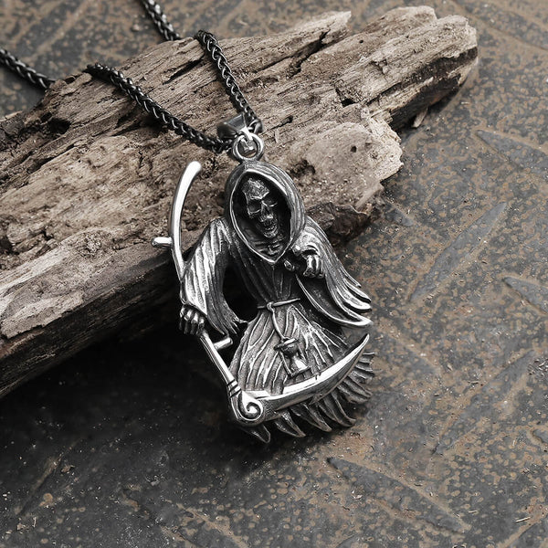 Grim Reaper Stainless Steel Pendant01 | Gthic.com