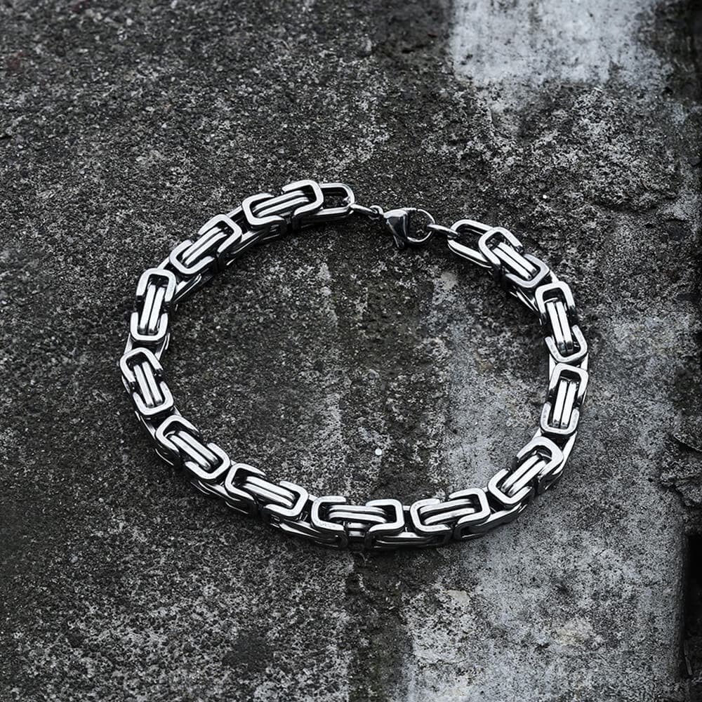 Byzantine Bracelet Man Silver Bracelet Gothic Bracelet 
