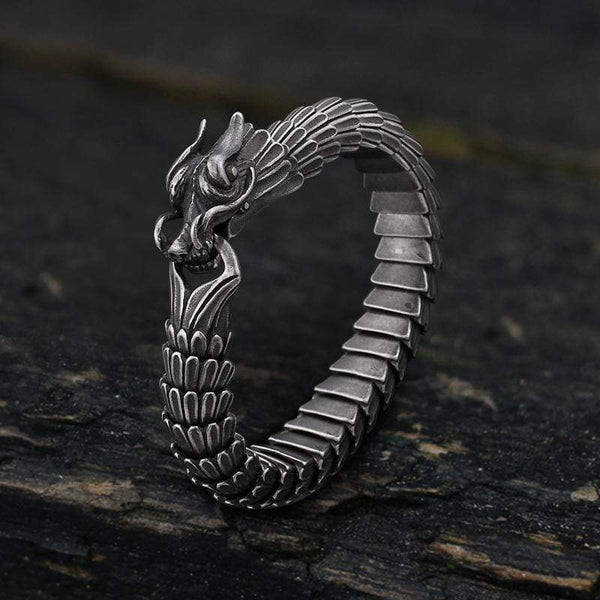 Dragon Scale Stainless Steel Bracelet 02 | Gthic.com