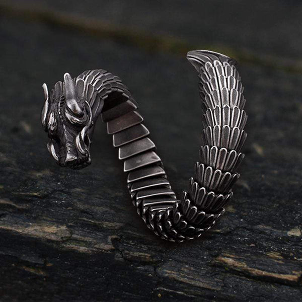 Dragon Scale Stainless Steel Bracelet 01 | Gthic.com