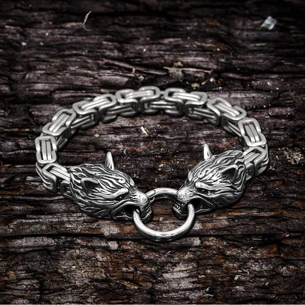 Celtic Knot Mjolnir Runes Stainless Steel Viking Bracelet – GTHIC
